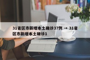 31省区市新增本土确诊37例 → 31省区市新增本土确诊1
